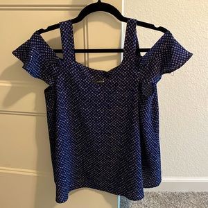 Paper moon cold shoulder knit top